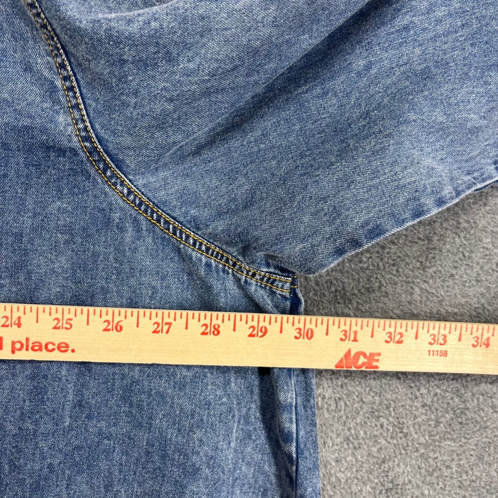 Jane‎ + Delancey Denim Tunic Womens 3X Blue V-Neck Oversized Chambray Top - Picture 7 of 12